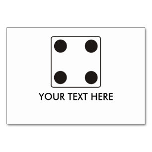 Numeração De Mesa Números DICE de canalizações 4 + texto