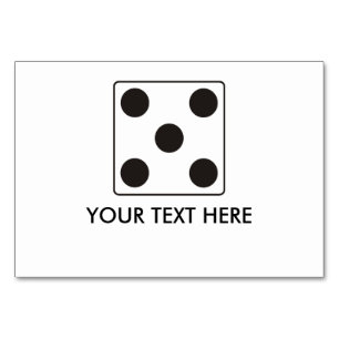 Numeração De Mesa Números DICE de canalizações 5 + texto