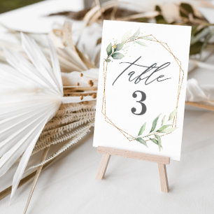 Numeração De Mesa Números elegantes da mesa de casamento do eucalipt