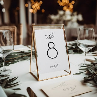 Numeração De Mesa Números mínimos da tabela de casamento - Mesa eleg