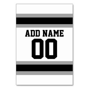Numeração De Mesa Números Personalizados de Jersey de Futebol Black