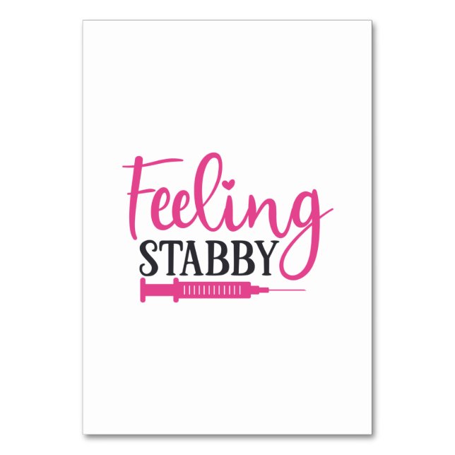 Numeração De Mesa Nurse Gift Feeling Stabby Nurse (Frente)