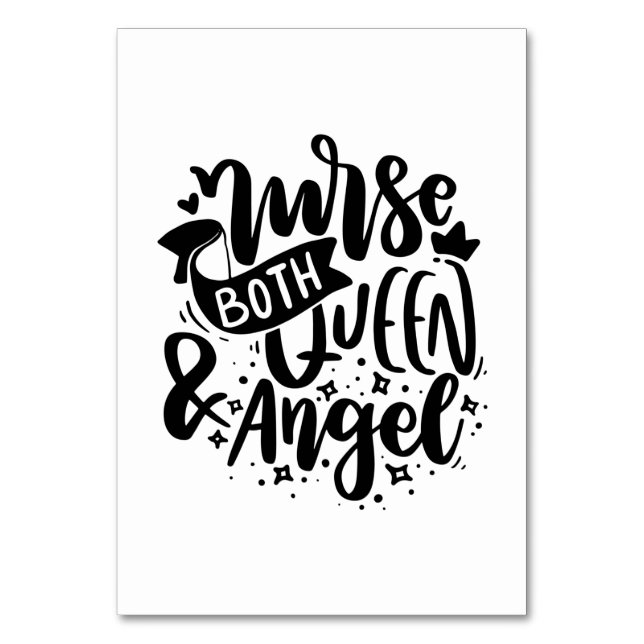 Numeração De Mesa Nurse Gift Nurse Both Queen And Angels (Frente)