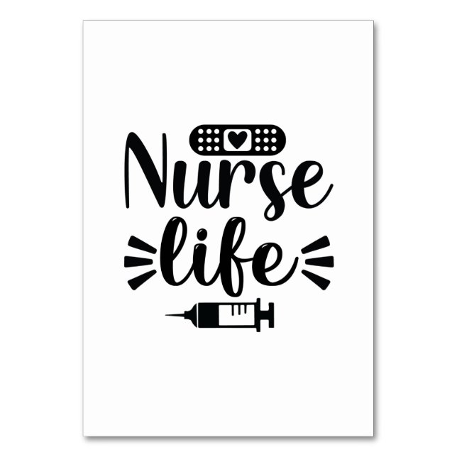 Numeração De Mesa Nurse Gift Nurse Life (Frente)