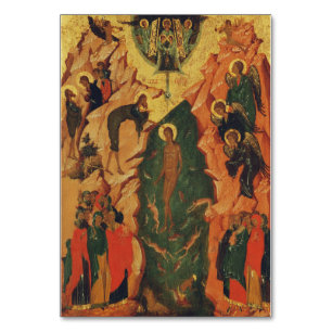 Numeração De Mesa O Batismo de Cristo ícone bizantino