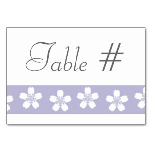 Numeração De Mesa O charmoso Sakura na Lavanda de Mesa