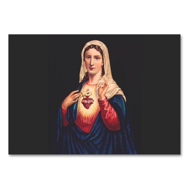 Numeração De Mesa O Imaculado Coração de Maria (Frente)