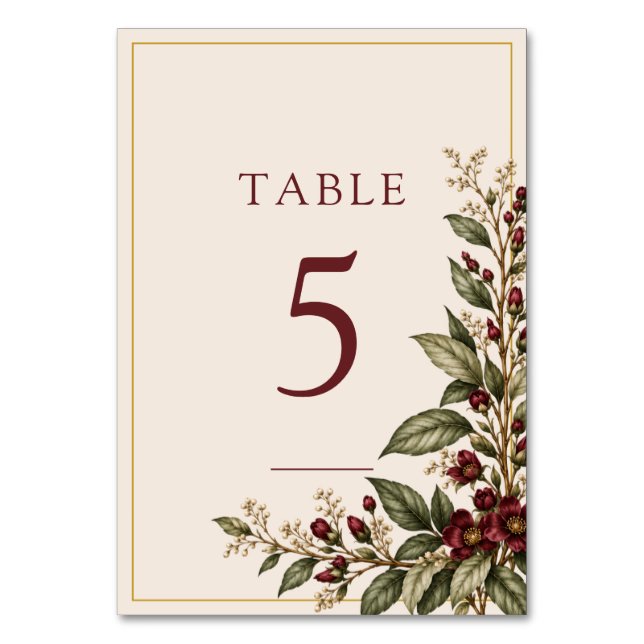 Numeração De Mesa O Jardim de Vinho (Frente)