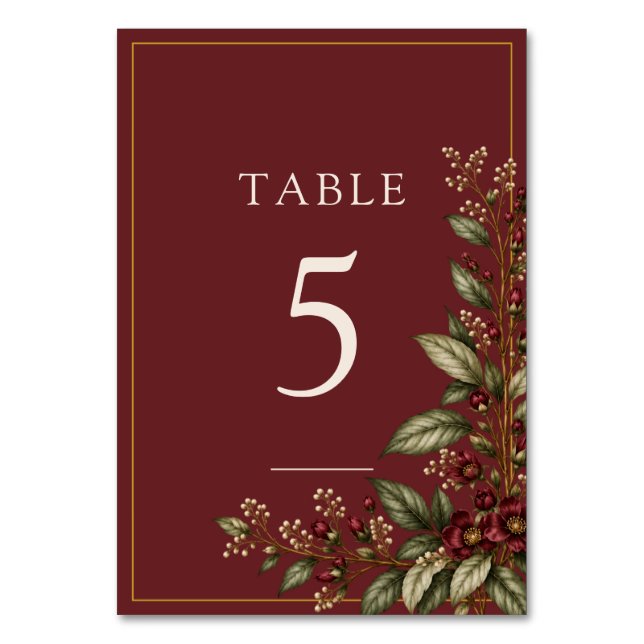 Numeração De Mesa O Jardim de Vinho (Frente)