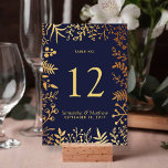 Numeração De Mesa O Marinho Elegante e a Dourada Coleção de Casament<br><div class="desc">Celebre em estilo com estas modernas e muito modernas cartas de números das mesas de casamento. O design é fácil de personalizar com sua própria redação e seus convidados ficarão entusiasmados quando eles virem esses números fabulosos de tabelas. Itens correspondentes podem ser encontrados na coleção. *** COMO PEDIR *** Personalize...</div>