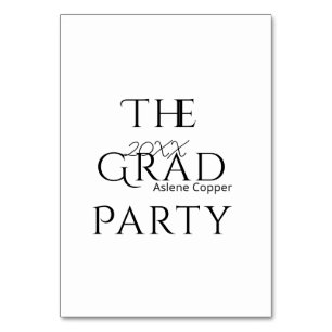 Numeração De Mesa O nome da festa de graduação 20XX letra negrito gr