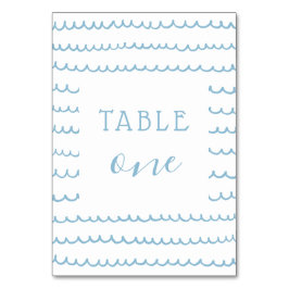 Numeração De Mesa O Oceano Azul Onda Náutico Menino ou Criança Anive