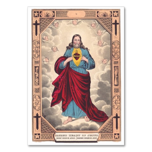 Numeração De Mesa O Sagrado Coração de Jesus (Frente)