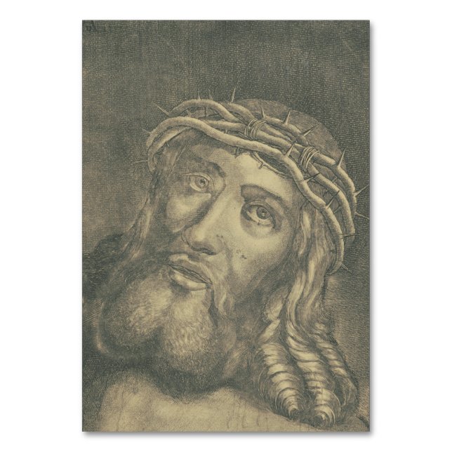 Numeração De Mesa O Santo Rosto De Jesus Arte Monocromática (Frente)