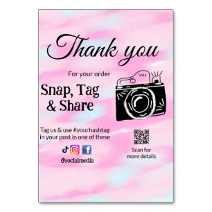 Numeração De Mesa Obrigado snap tag compartilhar câmera de mídia adi