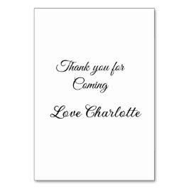 Numeração De Mesa obrigados para a mensagem de texto do nome de adiç