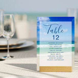 Numeração De Mesa Ocean Waves Photo Beach Wedw Names