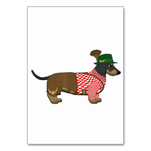 Numeração De Mesa Octoberfest 2018 - Engraçado alemão Dachshund Cost