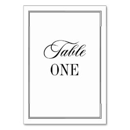 Numeração De Mesa Old Money Black and White Wedding