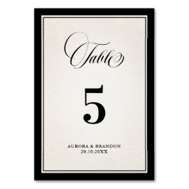 Numeração De Mesa Old Money Modern Formal Black Luxury Chic Wedding