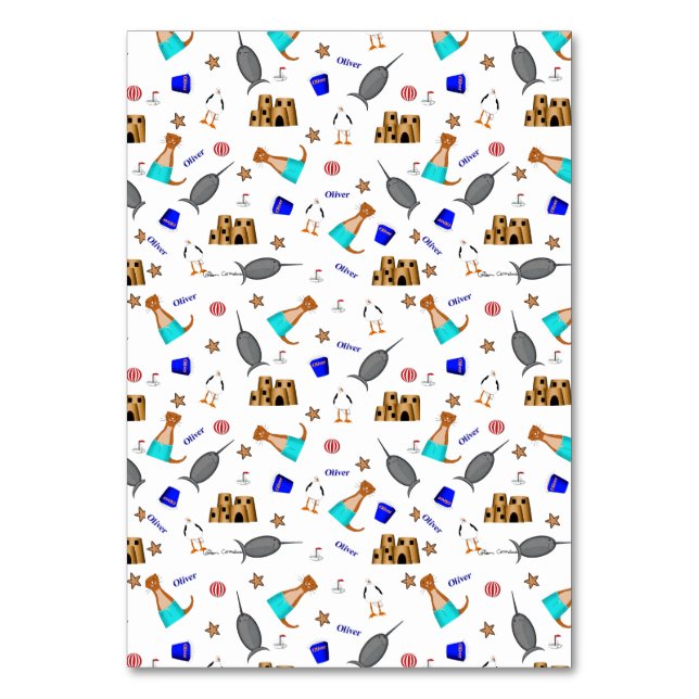 Numeração De Mesa Oliver The Otter Summer Beach Vacntern (Frente)