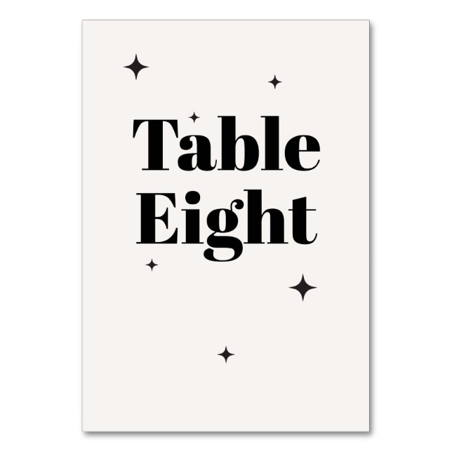 Numeração De Mesa OLIVIA Moderna Ivory Celestial Café da Manhã (Frente)