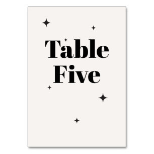 Numeração De Mesa OLIVIA Moderna Ivory Celestial Café da Manhã