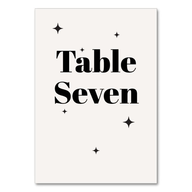 Numeração De Mesa OLIVIA Moderna Ivory Celestial Café da Manhã (Frente)