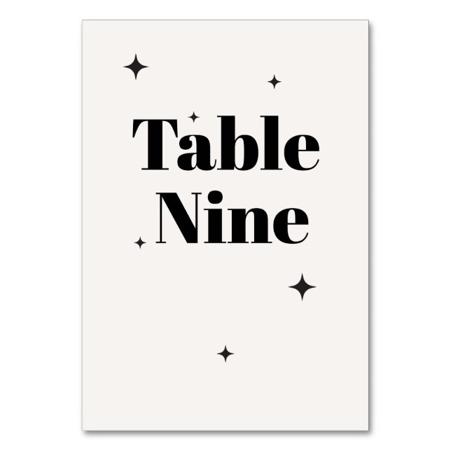 Numeração De Mesa OLIVIA Moderna Ivory Celestial Café da Manhã (Frente)