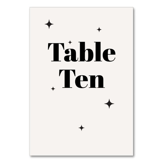 Numeração De Mesa OLIVIA Moderna Ivory Celestial Café da Manhã (Frente)