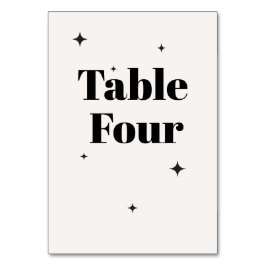 Numeração De Mesa OLIVIA Moderna Ivory Celestial Café da Manhã