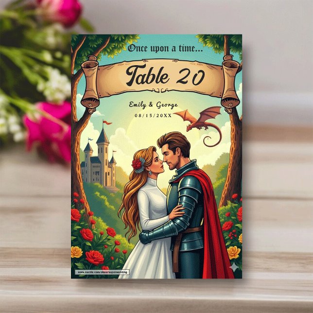 Numeração De Mesa Once Upon A Time Woodland Castle Fairytale Wedding (Criador carregado)