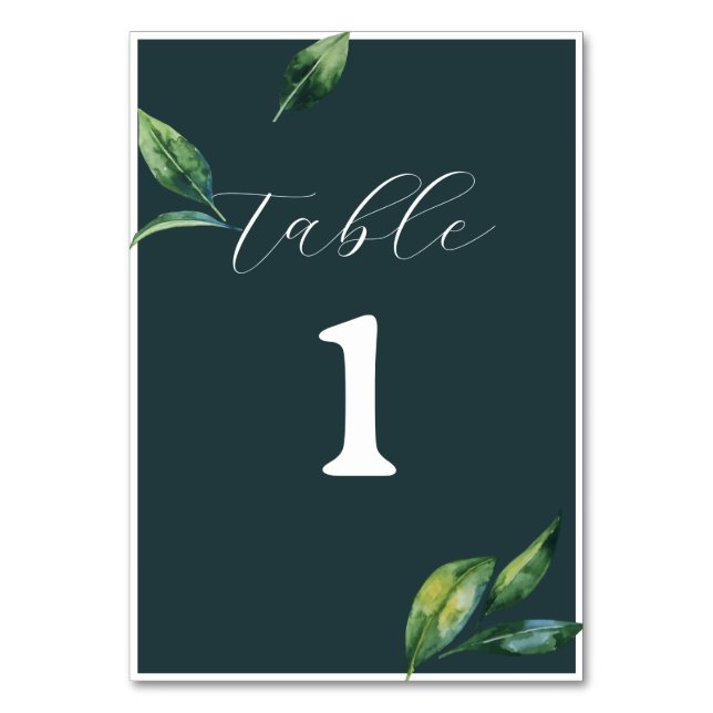 Numeração De Mesa Orçamento Minimal Elegância Casamento Verde (Frente)