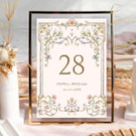 Numeração De Mesa Ornamentado Vintage Frame Bohemian Flowers Casamen<br><div class="desc">Para mais personalização,  clique em "Personalizar este modelo" e,  em seguida,  em "Editar usando a Ferramenta Design". Na moda fácil de usar modelos de casamento,  mais itens disponíveis na loja (convites,  rsvp,  cartas de agradecimento,  papelaria e decoração). Se precisar de ajuda ou itens correspondentes,  entre em contato comigo.</div>