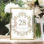 Numeração De Mesa Ornamentado Vintage Frame Bohemian Flowers Casamen<br><div class="desc">Para mais personalização,  clique em "Personalizar este modelo" e,  em seguida,  em "Editar usando a Ferramenta Design". Na moda fácil de usar modelos de casamento,  mais itens disponíveis na loja (convites,  rsvp,  cartas de agradecimento,  papelaria e decoração). Se precisar de ajuda ou itens correspondentes,  entre em contato comigo.</div>