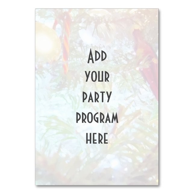 Numeração De Mesa Ornamentos de Férias à Luz (Verso)