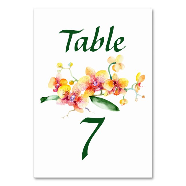 Numeração De Mesa Orquídea (Frente)