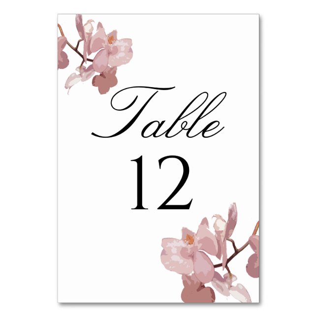Numeração De Mesa Orquídea Rosa Escuro (Frente)