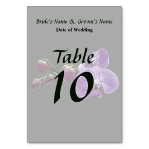 Numeração De Mesa Orquídea Roxa e Produtos para Casamento de Buds
