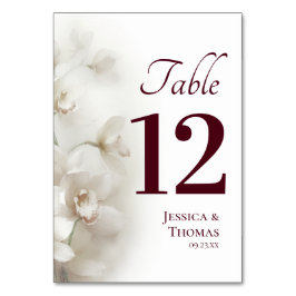 Numeração De Mesa Orquídeas Brancas Sonhadoras Estilo Floral Casamen