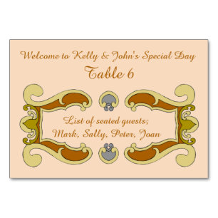 Numeração De Mesa Ouro Personalizado