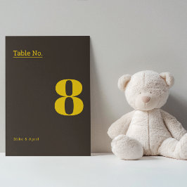 Numeração De Mesa Ouro Rico no Tema do Casamento Negro