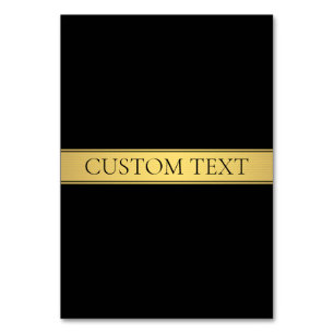 Numeração De Mesa Ouro sofisticado & preto do falso da apresentaçã