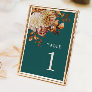 Numeração De Mesa Outono Cerúleo