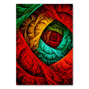 Numeração De Mesa Padrão Colorido de Arte Moderna Abstrato artística