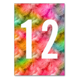 Numeração De Mesa Padrão Colorido de Vidro Cristal