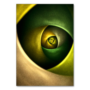 Numeração De Mesa Padrão de Abstrato de Arte Floral Moderna Verde #2