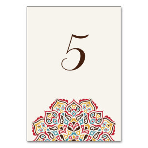 Numeração De Mesa Padrão de Mandala Geométrica Clássica Casamento