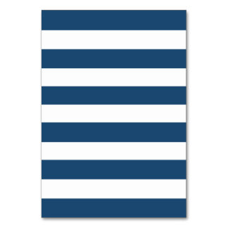 Numeração De Mesa Padrão de Stripes Brancas Azul do Marinho Moderno