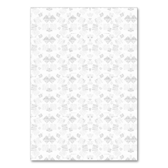 Numeração De Mesa Padrão repetido abstrato de formas estilizadas em  (Frente)